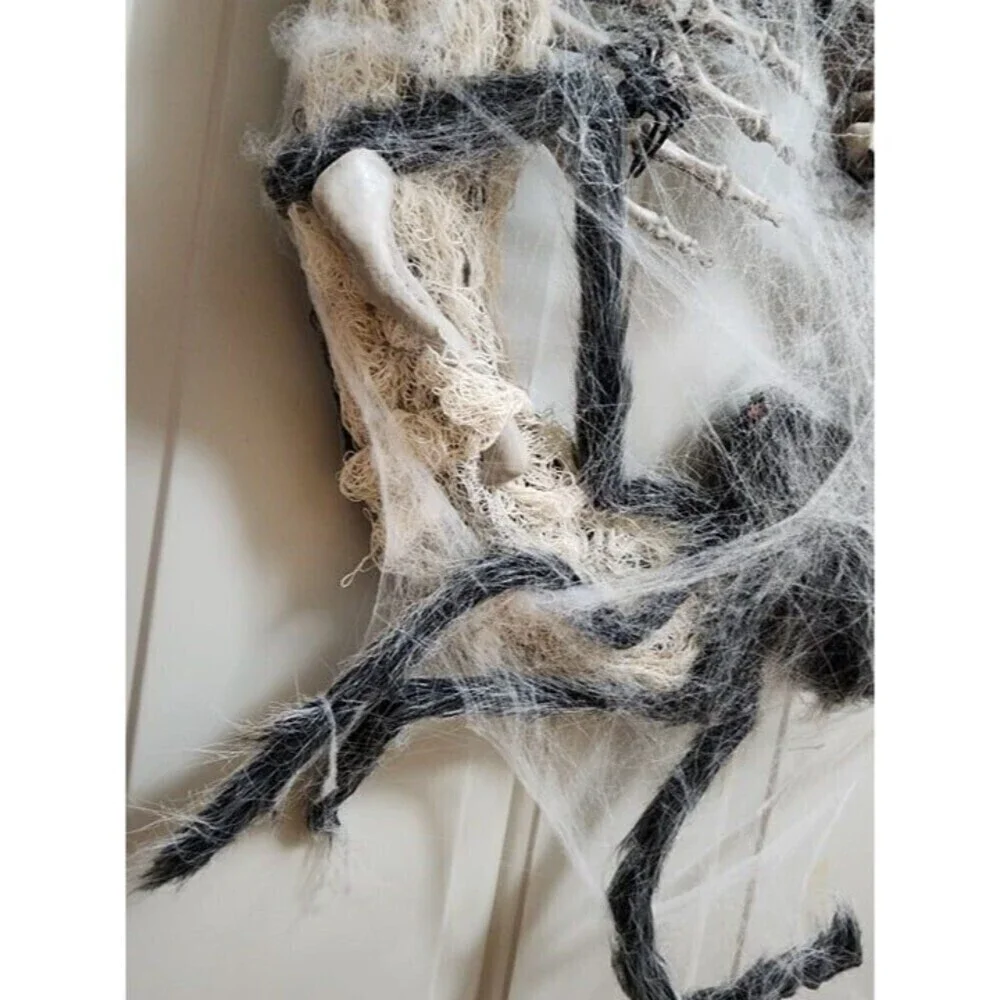 Skeleton & Spider Halloween Wreath-Handmade New